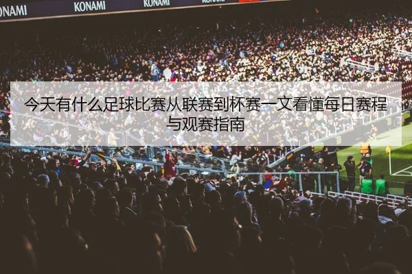 今天有什么足球比赛从联赛到杯赛一文看懂每日赛程与观赛指南